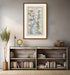 Framed antique Ireland road map of Dundalk, Newry, Castlebellingham and Dromiskin displayed in a modern interior