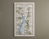 Complete 1783 Taylor & Skinner Dundalk to Newry antique road map displayed against a plain neutral wall.