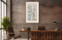 Framed 1783 Dundalk, Newry, Castlebellingham and Dromiskin antique road map displayed in a modern office interior.