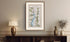 Framed antique Ireland road map of Dundalk, Newry, Castlebellingham and Dromiskin displayed in a styled room interior.