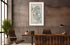 Framed 1783 Taylor & Skinner Ireland road map of Larne, Glenarm, Ballygally and Glynn displayed in a modern office interior.