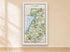 1783 Taylor & Skinner Lurgan, Moira, Crumlin, Glenavy and Ballinderry Ireland road map displayed on a light cream wall.