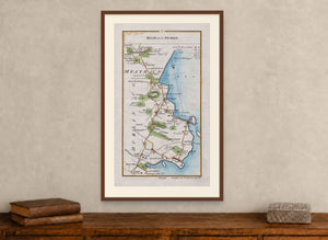 1783 Lusk, Rush, Skerries & Balbriggan Road Map | Taylor & Skinner
