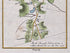 Close-up of the 1783 Taylor & Skinner Ireland road map showing Ballymoney, Cabra and the engraved ferry note near the lower section of the route.