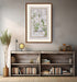 Framed antique Ireland road map of Newry, Rathfriland, Narrow Water and Jonesborough displayed in a modern interior.