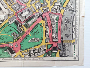 1937 Coronation Route King George 6th London Pictorial Map by Claude Atkinson 9