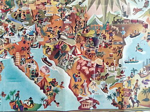 1952 Europa Pictorial Map of Europe by Joop Geesink KLM Royal Dutch Airlines 8