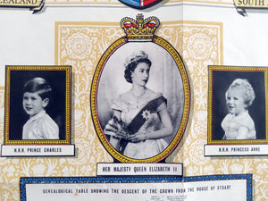 1953 Historic Queen Elizabeth II Royal Coronation Route London Pictorial Map 20