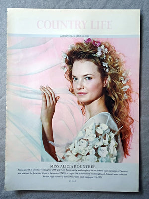 Miss Alicia Rountree - Alicia, aged 17, is a model. The daughter of Mr and Paddy Rountree, she was brought up on her father's sugar plantation in Mauritius and attended the American School in Switzerland (TASIS) in Lugano. She is shown here modelling Elspeth Gibson's latest collection for our Sugar Plum Fairy fashion feature this week (see pages 124-127).