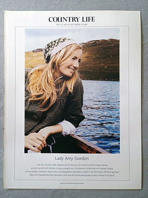 Lady Amy Gordon, elder daughter of the Marquess of Huntly and of Mrs Angus Maclay. is to be married to Mr Andrew Lindsay, youngest son of Lieutenant Colonel and Mrs Stephen Lindsay, of Invermoidart, Acharacle, Argyll. Amy is a photographer. She shares a studio in the Gas Works, off the Kings Road, SW6, with Charlotte Bromley Davenport, who took this recent photograph of Amy at home in Scotland.