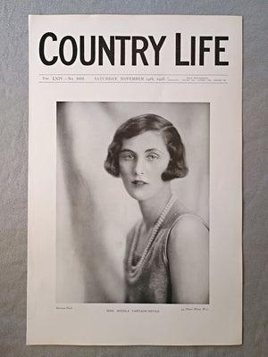 Miss Angela Larnach-Nevile Country Life Magazine Portrait, Frontispiece, November 24 1928. LXIV No. 1662

The featured Frontispiece this week is a portrait of Miss Angela Larnach-Nevile, only daughter of Major and Mrs. Guy Larnach-Nevile