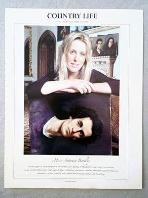 Miss Antonia Barclay - Antonia, aged 23, is the daughter of Mr and Mrs Julian Barclay, of Middleton Tower, King's Lynn, Norfolk. Having completed four years studying portraiture in Florence, she has just launched her career as a portrait painter. She works in oil and charcoal, and is shown here with some of her recent paintings.