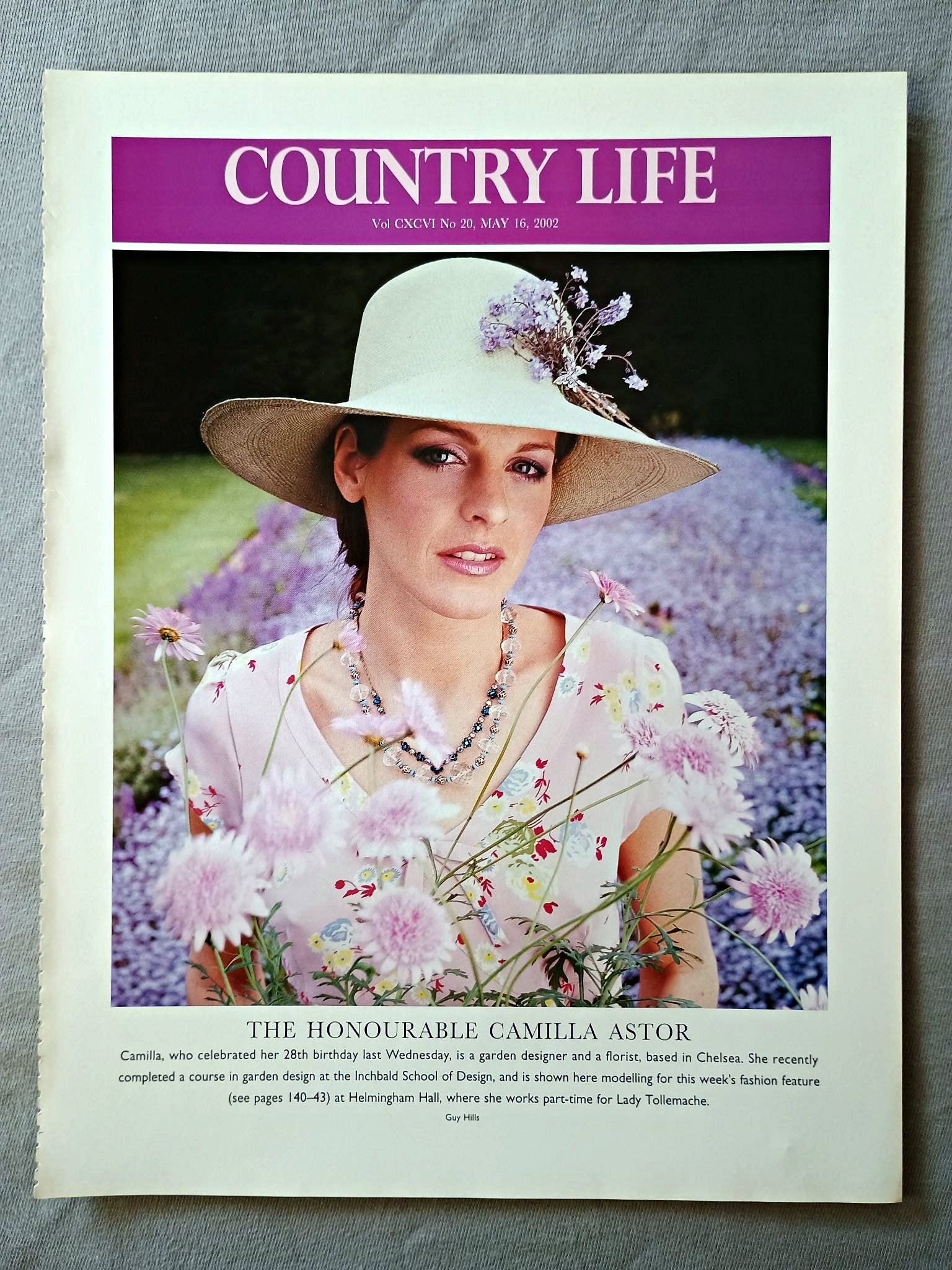 The Honourable Camilla Astor - Camilla, who celebrated her 28th birthday last Wednesday, is a garden designer and a florist, based in Chelsea. She recently completed a course in garden design at the Inchbald School of Design, and is shown here modelling for this week's fashion feature (see pages 140-43) at Helmingham Hall, where she works part-time for Lady Tollemache
