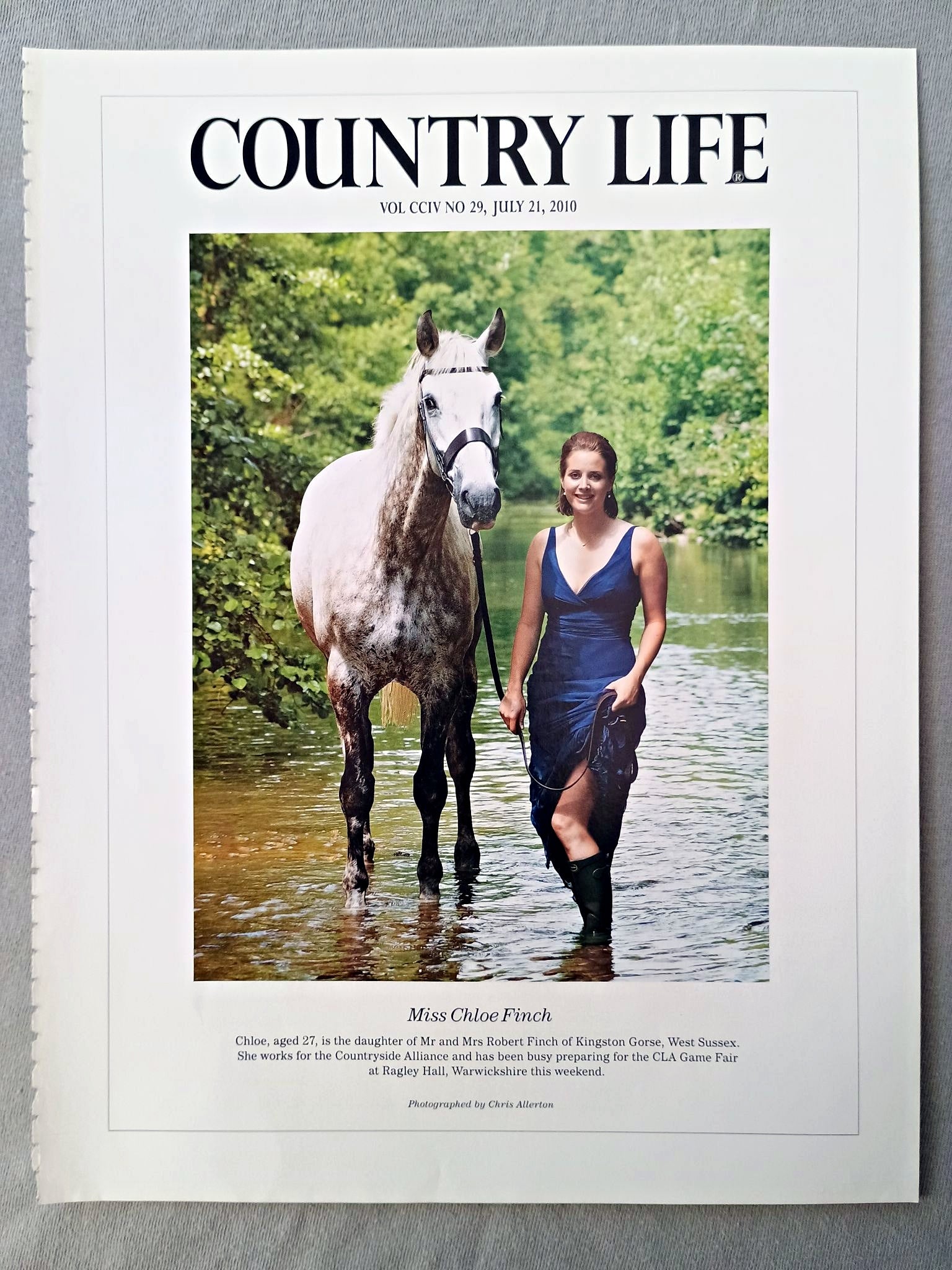 Miss Chloe Finch - Chloe, aged 27, is the daughter of Mr and Mrs Robert Finch of Kingston Gorse, West Sussex. She works for the Countryside Alliance and has been busy preparing for the CLA Game Fair at Ragley Hall, Warwickshire this weekend.