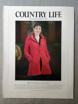 Miss Clementine Coram James - Clemmie, 21, is the daughter of John Coram James of The Coach House, Bourton-on-the-Hill, Gloucestershire, and the Countess of Harrowby of Burnt Norton, Gloucestershire. Educated at Tudor Hall, she is currently studying English at Bristol University, and hopes to follow in her grandmother's footsteps and become a barrister. Clemmie is pictured at home in Gloucestershire. Her mother appeared on the frontispiece before her marriage.