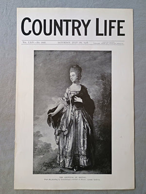 Isabella Molyneux (nee Stanhope), Countess of Sefton Country Life Magazine Portrait, Frontispiece, July 7 1928. LXIV No. 1642

The featured frontispiece this week is a portrait of The Countess of Sefton, From the painting by Gainsborough exhibited at Messrs. Agnews' Galleries.