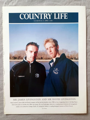 Mr James Livingston and Mr David Livingston - Blues brothers: James (left) and David Livingston will be the first brothers since 1900 to race in opposing crews in the Boat Race-which takes place on Sunday, the 149th race. James, 22, is at Cambridge, where he is reading natural sciences and management studies at St Catharine's College. David, 19, rowing for Oxford, is reading biological sciences at Christ Church