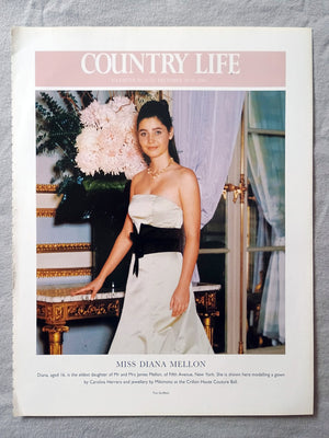 Miss Diana Mellon - Diana, aged 16, is the eldest daughter of Mr and Mrs James Mellon, of Fifth Avenue, New York. She is shown here modelling a gown by Carolina Herrera and jewellery by Mikimoto at the Crillon Haute Couture Ball.