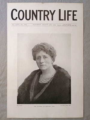 The Duchess of Bedford, Mary du Caurroy Tribe, Country Life Magazine Portrait, Frontispiece, August 24 1929. LXVI No. 1701

The featured frontispiece this week is a portrait of the Duchess of Bedford