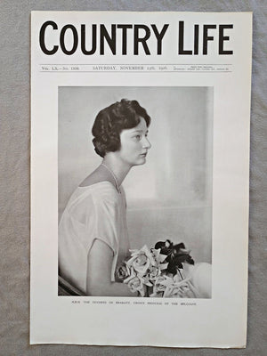 Duchess of Brabant nee Princess Astrid of Sweden Country Life Magazine Portrait, Frontispiece, November 13 1926. LX No. 1556

The featured frontispiece this week consists of portraits of H.R.H. the Duchess of Brabant, Crown Princess of the Belgians