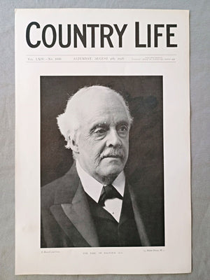 Earl of Balfour, Arthur James Balfour Country Life Magazine Portrait, Frontispiece, August 4 1928. LXIV No. 1646

The featured frontispiece this week is a portrait of the Earl of Balfour, Arthur Balfour
