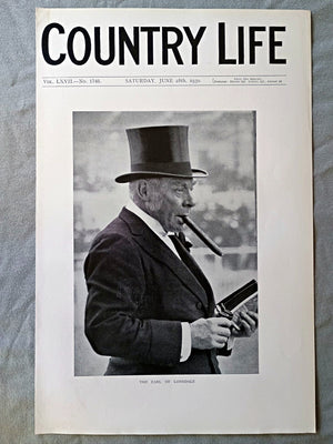 The Earl of Lonsdale Country Life Magazine Portrait, Frontispiece, June 28 1930. LXVII No. 1745

The featured portrait is of Hugh Cecil Lowther, 5th Earl of Lonsdale (1857–1944) depicts a man who was the driving force behind many of Britain's most cherished sporting institutions.