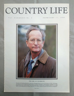 Earl of Cranbrook Country Life Magazine Portrait February 11, 1993. CLXXXVII No. 6.

The Earl of Cranbrook has been chairman of English Nature since its formation in 1991. A biologist, and partner in the family farming business at Great Glemham, Saxmundham, Suffolk, he is also involved with the work of many environmental bodies, and his aim for English Nature is "to make 100% of the population care about and strive for nature and the natural environment in England".