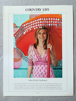Miss Emily Husband, daughter of Mr and Mrs John Husband, of Tudor Cottage, Hurstpierpoint, West Sussex, is to be married to Mr Richard Webster, son of Mr and Mrs Michael Webster, of St Georges, Hurstpierpoint, West Sussex. Educated at Bedgebury, Emily did an art foundation course at Brighton, followed by a fashion degree at UCE, and is now a designer for the fashion house, The Jacksons, in Notting Hill. She is shown here modelling one of their designs.