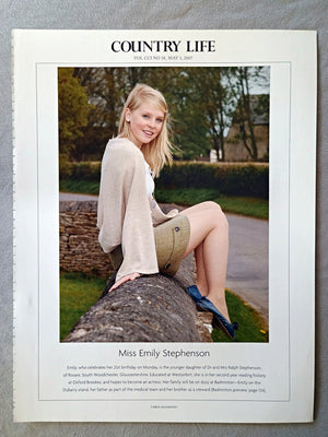 Miss Emily Stephenson - Emily, who celebrates her 21st birthday on Monday, is the younger daughter of Dr and Mrs Ralph Stephenson, of Rosare, South Woodchester, Gloucestershire. Educated at Westonbirt, she is in her second year reading history at Oxford Brookes, and hopes to become an actress. Her family will be on duty at Badminton-Emily on the Dubarry stand, her father as part of the medical team and her brother as a steward