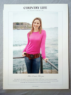 Miss Emma Morgan - Emma, aged 18, is the daughter of Mr and Mrs Talmai Morgan, of Mont Hubert, St Martin, Guernsey. Educated at Roedean, she is in her first year reading Theatre Dance at the London Studio Centre and hopes to pursue a career on the stage. She is photographed here in front of Castle Cornet in Guernsey.