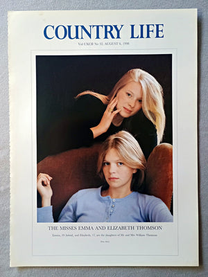 Emma Thomson and Elizabeth Thomson Country Life Magazine Portrait August 6 1998. CXCII No. 32

Emma Thomson and Elizabeth Thomson - Emma, 19 (behind), and Elizabeth, 17, are the daughters of Mr and Mrs William Thomson.