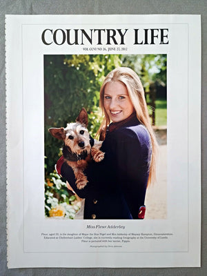 Miss Fleur Adderley - Fleur, aged 20, is the daughter of Major the Hon Nigel and Mrs Adderley of Meysey Hampton, Gloucestershire. Educated at Cheltenham Ladies' College, she is currently reading Geography at the University of Leeds. Fleur is pictured with her terrier, Pippin.