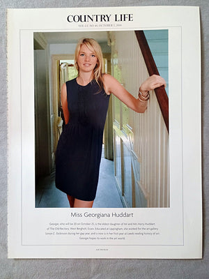 Miss Georgiana Huddart - Georgie, who will be 20 on October 25, is the eldest daughter of Mr and Mrs Harry Huddart, of The Old Rectory, West Bergholt, Essex. Educated at Uppingham, she worked for the art gallery Simon C. Dickinson during her gap year, and is now is in her first year at Leeds reading history of art. Georgie hopes to work in the art world.