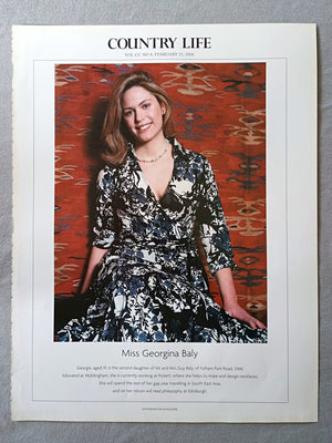 Miss Georgina Baly - Georgie, aged 19, is the second daughter of Mr and Mrs Guy Baly, of Fulham Park Road, SW6. Educated at Woldingham, she is currently working at Pickett, where she helps to make and design necklaces. She will spend the rest of her gap year travelling in South-East Asia, and on her return will read philosophy at Edinburgh.