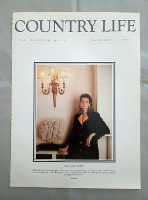 Gigi Letts Country Life Magazine Portrait January 7, 1993. CLXXXVII No. 1.

Miss Gigi Letts, only daughter of Mr and Mrs Anthony Letts, of Holland Park, London, W11, is to be married to Mr Philippe Cothier, elder son of Dr and Mrs Jean-Marie Cothier, of Angoulême, France..