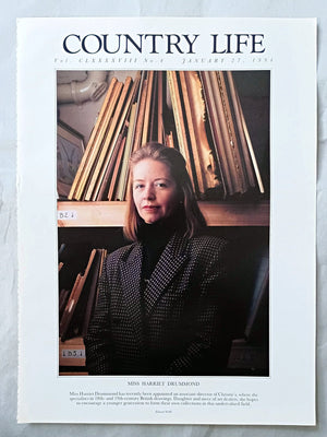 Harriet Drummond Country Life Magazine Portrait January 27, 1994. CLXXXVIII No. 4

Miss Harriet Drummond has recently been appointed an associate director of Christie's, where she specialises in 18th- and 19th-century British drawings. Daughter and niece of art dealers, she hopes to encourage a younger generation to form their own collections in this undervalued field