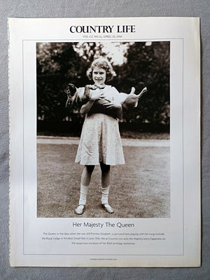 Her Majesty The Queen - The Queen, in the days when she was still Princess Elizabeth, is pictured here playing with her corgi outside the Royal Lodge in Windsor Great Park in June, 1936. We at COUNTRY LIFE wish Her Majesty every happiness on the auspicious occasion of her 80th birthday tomorrow.