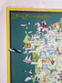 1951 Sardegna Sardinia Italy Pictorial Map De Agostini