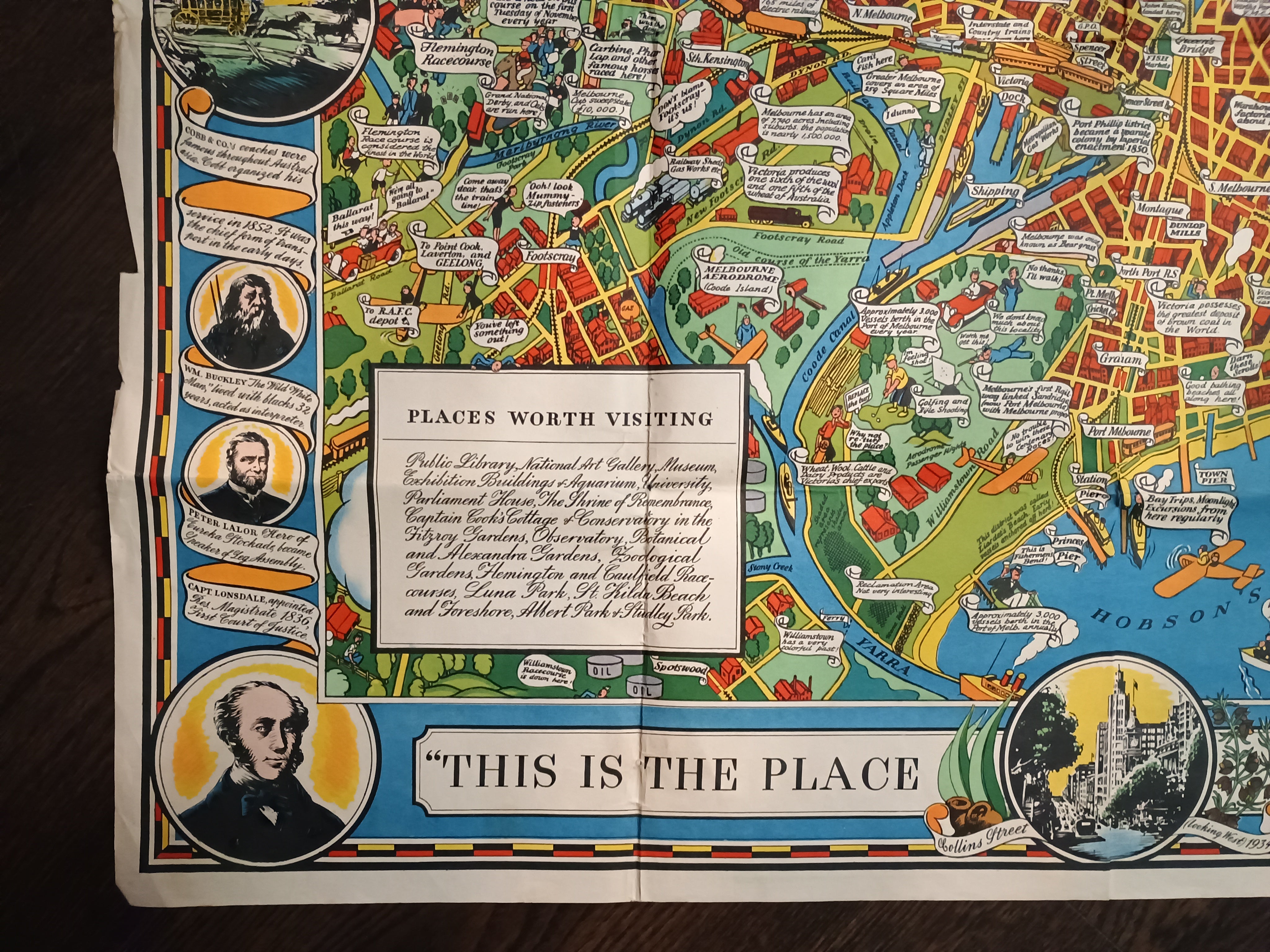 Dale, O. J. 1934, Pictorial map of the city and surroundings of Melbourne