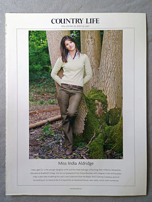 Miss India Aldridge - India, aged 22, is the younger daughter of Mr and Mrs Mark Aldridge, of Rustlings Park, Hillbrow, Hampshire. Educated at Bradfield College, she has just graduated from Oxford Brookes with a degree in law and business. India is seen here modelling this year's new collection from the Really Wild Clothing Company, and will be working on its stand at the CLA Game Fair at Harewood House, near Leeds, which starts tomorrow.