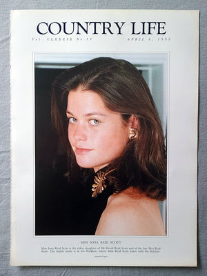 Iona Reid Scott Country Life Magazine Portrait April 6, 1995 CLXXXIX No. 14

Miss Iona Reid Scott is the eldest daughter of Mr David Reid Scott and of the late Mrs Reid Scott. The family home is in Co Wicklow, where Miss Reid Scott hunts with the Kildare.