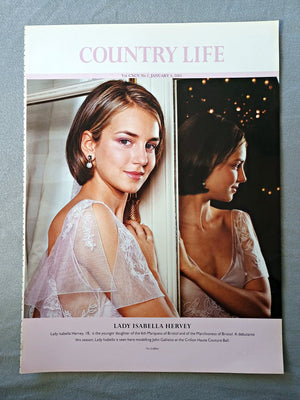 Lady Isabella Hervey, 18, is the younger daughter of the 6th Marquess of Bristol and of the Marchioness of Bristol. A debutante this season, Lady Isabella is seen here modelling John Galliano at the Crillon Haute Couture Ball