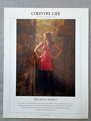 Miss Jessica Stothert - Jessica, aged 21, is the eldest daughter of Mr and Mrs Andrew Stothert, of Wisteria Cottage, Kingsley, Cheshire. Educated at Uppingham, she is in her second year reading geography at Newcastle. Jessica is pictured here at Portchester Castle, where her parents were married and she was christened; her grandmother is chairman of the Portchester Society.