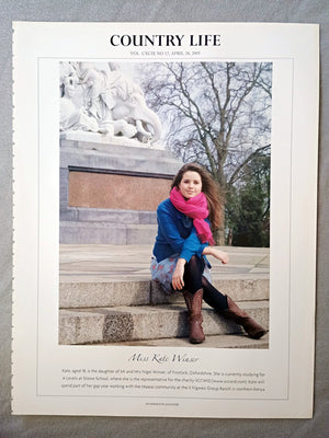 Miss Kate Winser - Kate, aged 18, is the daughter of Mr and Mrs Nigel Winser, of Finstock, Oxfordshire. She is currently studying for A Levels at Stowe School, where she is the representative for the charity SCCWID (www.sccwid.com). Kate will spend part of her gap year working with the Maasai community at the Il N'gwesi Group Ranch in northern Kenya.