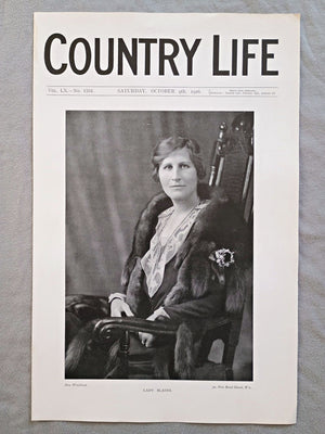 Lady Blades nee Margaret Emma Reiner Country Life Magazine Portrait, Frontispiece, October 9 1926. LX No. 1551

The featured frontispiece this week is a portrait of Lady Blades, whose husband, Sir Rowland Blades