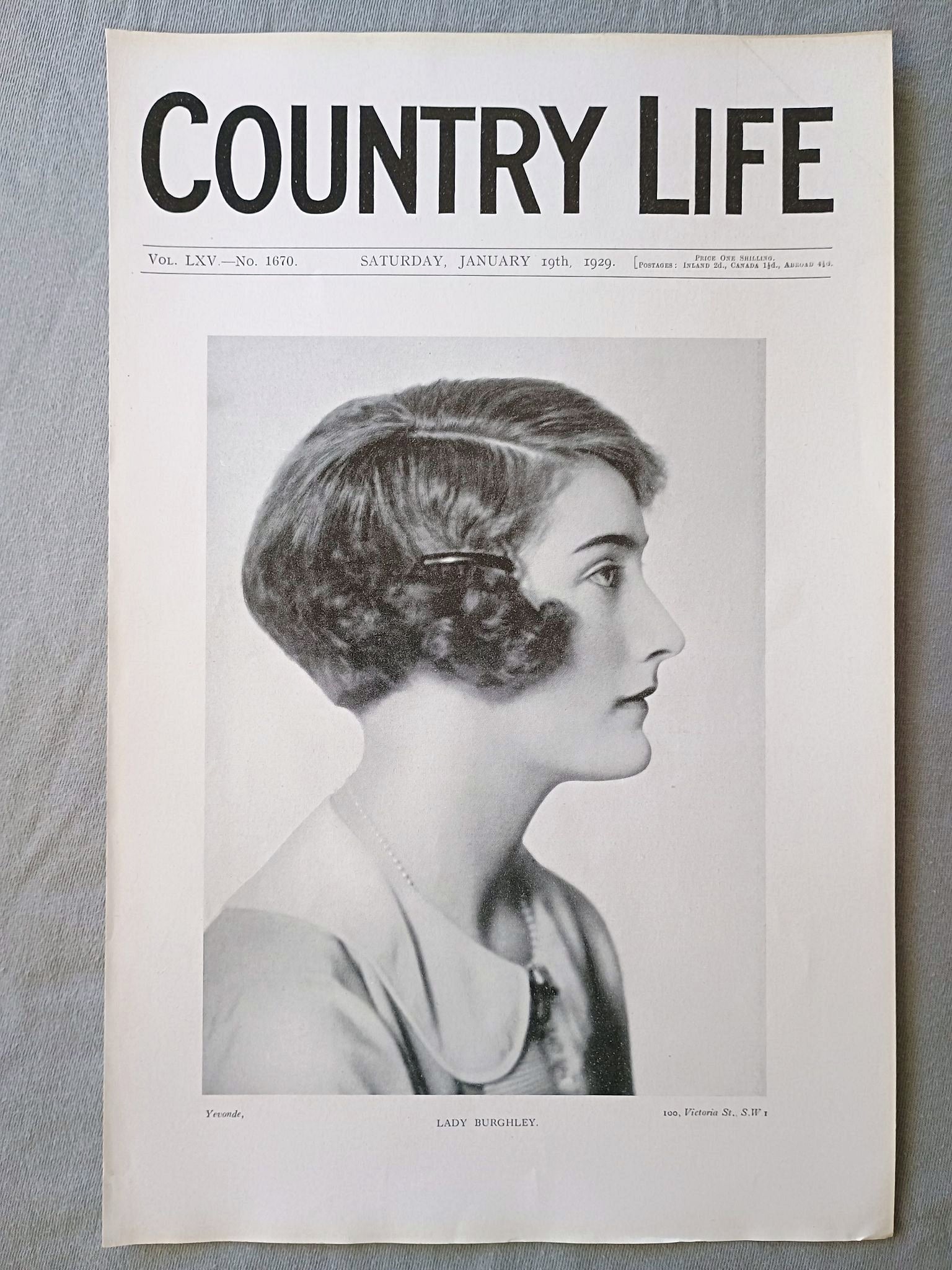 Lady Burghley, nee Mary Theresa Montagu Douglas Scott, Country Life Magazine Portrait, Frontispiece, January 19 1929. LXV No. 1670

The featured frontispiece this week is a portrait of Lady Burghley, who is the fourth daughter of the Duke and Duchess of Buccleuch