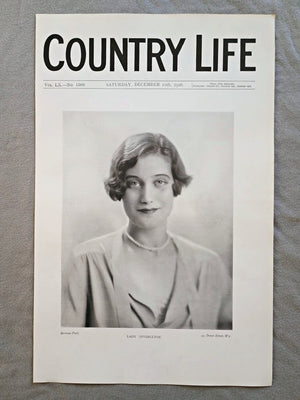 Lady Inverclyde nee Olivia Sylvia Sainsbury Country Life Magazine Portrait, Frontispiece, December 11 1926. LX No. 1560

The featured frontispiece this week is a portrait of Lady Inverclyde nee Olivia Sylvia Sainsbury, younger daughter of Mr. and Mrs. Arthur Sainsbur