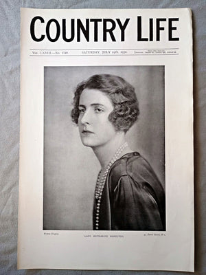 Lady Katharine Hamilton Country Life Magazine Portrait, Frontispiece, July 19 1930. LXVII No. 1748

The featured frontispiece this week is a portrait of Lady Katharine Hamilton, youngest daughter of the Duke and Duchess of Abercorn. 