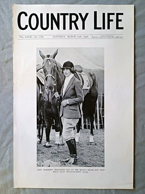 Lady Margaret Drummond-Hay nee Douglas-Hamilton Country Life Magazine Portrait, Frontispiece, March 29 1930. LXVII No. 1732