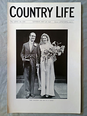 Lady Millicent Taylour and Henry Frederick Tiarks Country Life Magazine Portrait, Frontispiece, May 3 1930. LXVII No. 1737

The frontispiece shows the wedding of Lady Millicent Taylour and Mr. Henry Frederick (H. F.) Tiarks that took place on Monday, April 28, 1930.